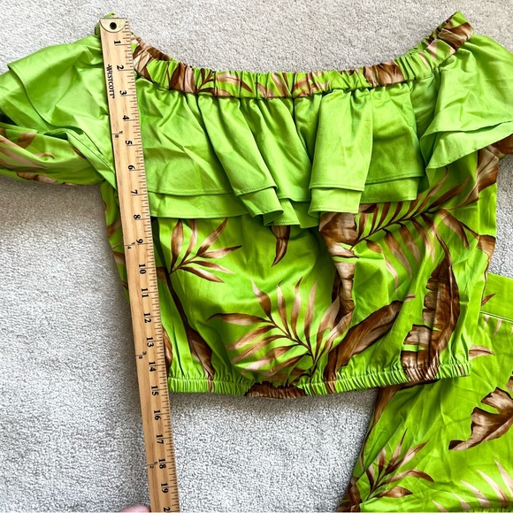 ALDEN ADAIR Sophia Palma Hi-Low Maxi Skirt & Ruffle Cropped Top Size Medium - Picture 6 of 13